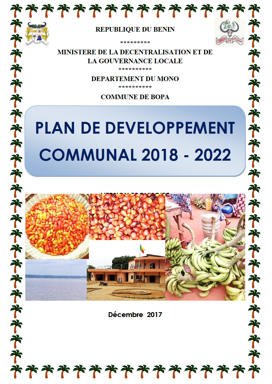 Plan de Développement Communal (PDC3) de Bopa